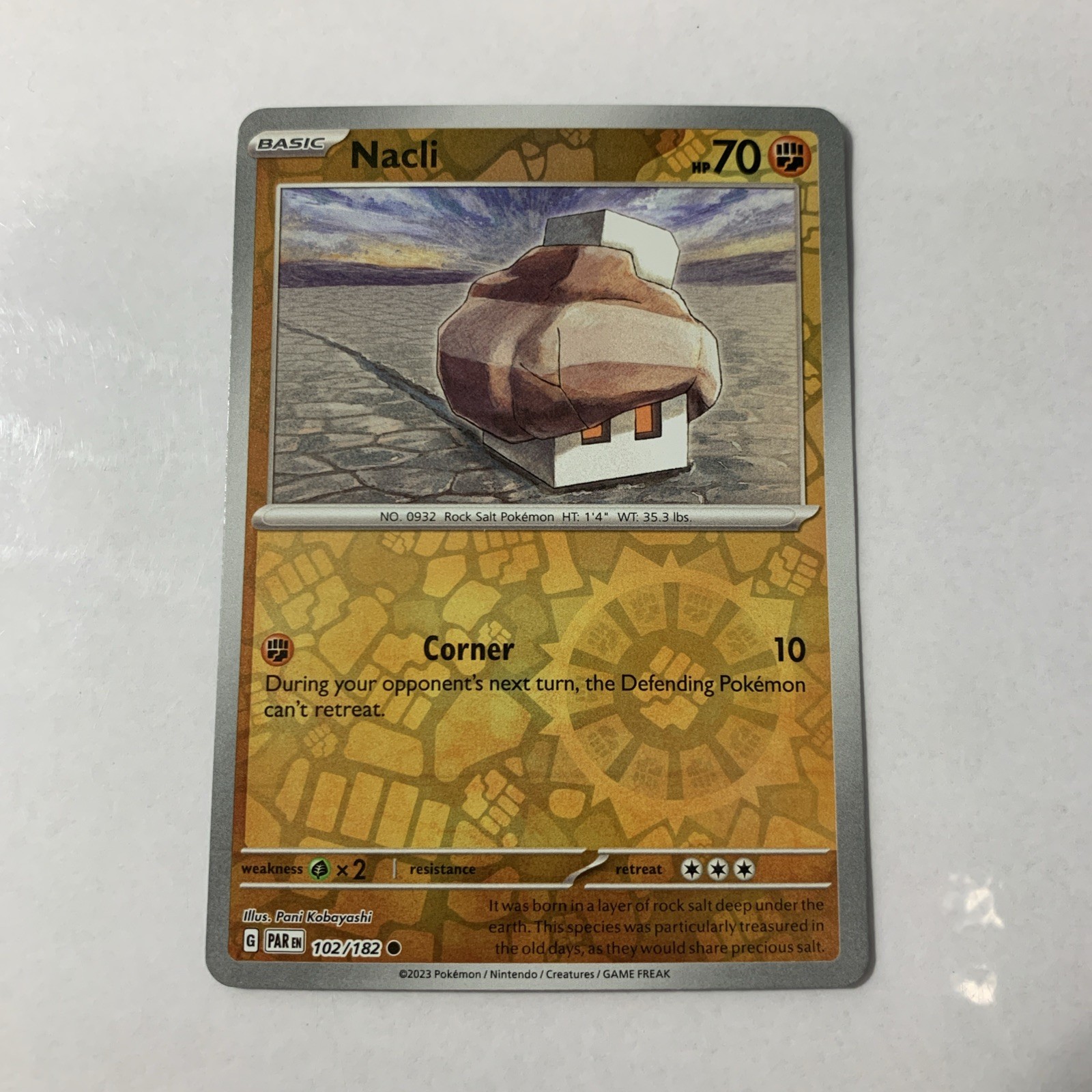 Nacli - Reverse Holo - Paradox Rift PAR 102/182 Pokemon TCG Card