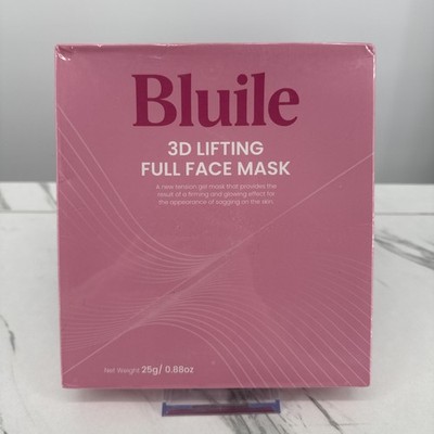 NEW Bluile 3D Lifting Full Face Mask Tension Gel Firming Collagen K-Beauty
