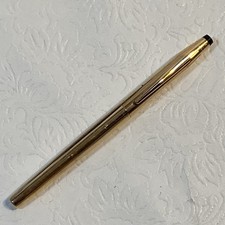 Vintage Cross 1/20 14K Gold Filled Fountain Pen 14K 585 Medium Nib USA - NO INK