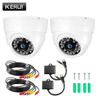 2PACK 5MP TVI Outdoor Indoor 21 IR Leds Day Night CCTV Security Camera BNC Cable