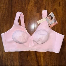NWT Cacique 44D Full Coverage Wire Free Bra Pink Classique Collection Comfy