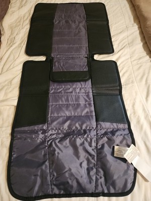 Eddie Bauer Car Seat Protector Mat - Black/Grey Non-Slip Kick Mat for Auto