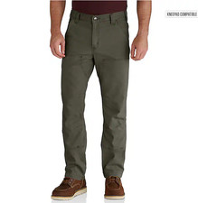 Car.hartt Relaxed Straight Rigby Double-Front Dungaree - Moss