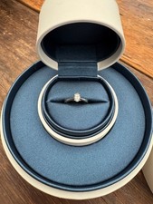 18CT WHITE GOLD ORCHID SETTING DIAL JOND OVAL SOLITARE 0.40 RING