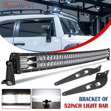 52inch Curved Led Light Bar Mount Bracket Wire For Toyota Fj Cruiser 07-14