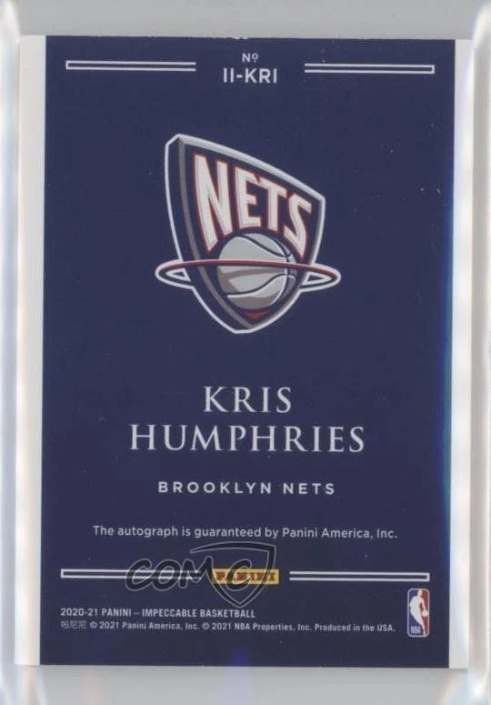 2020 Panini Impeccable Indelible Ink Holo Silver /25 Kris Humphries #II-KRI Auto - Image 2 of 2