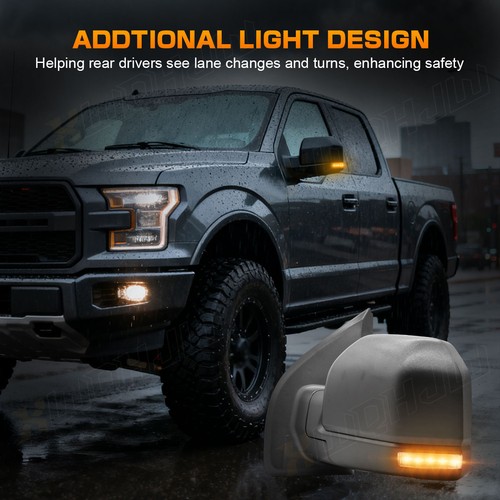 Driver Left Side Door Mirror Power with signal Light for 2015 16 17-20 Ford F150 - Picture 2 of 9