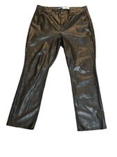 Old Navy Women s Faux Leather Boot Cut High Rise Size14 Tall Pants