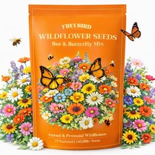 Wildflower Seeds for Bees & Butterflies 22 Variety Pollinator Mix 160,000+ 4 oz 202.84 per gallon