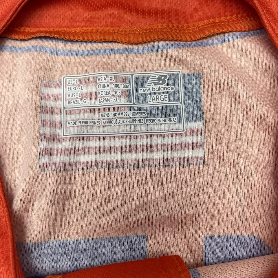 New Balance Orange Jersey Button Up Cascade Collegiate League Lizard Mens L NEW - Image 2 of 4