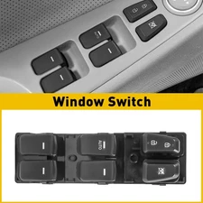 POWER WINDOW MASTER CONTROL SWITCH DRIVER SIDE BLACK FOR 11-15 HYUNDAI SONATA US