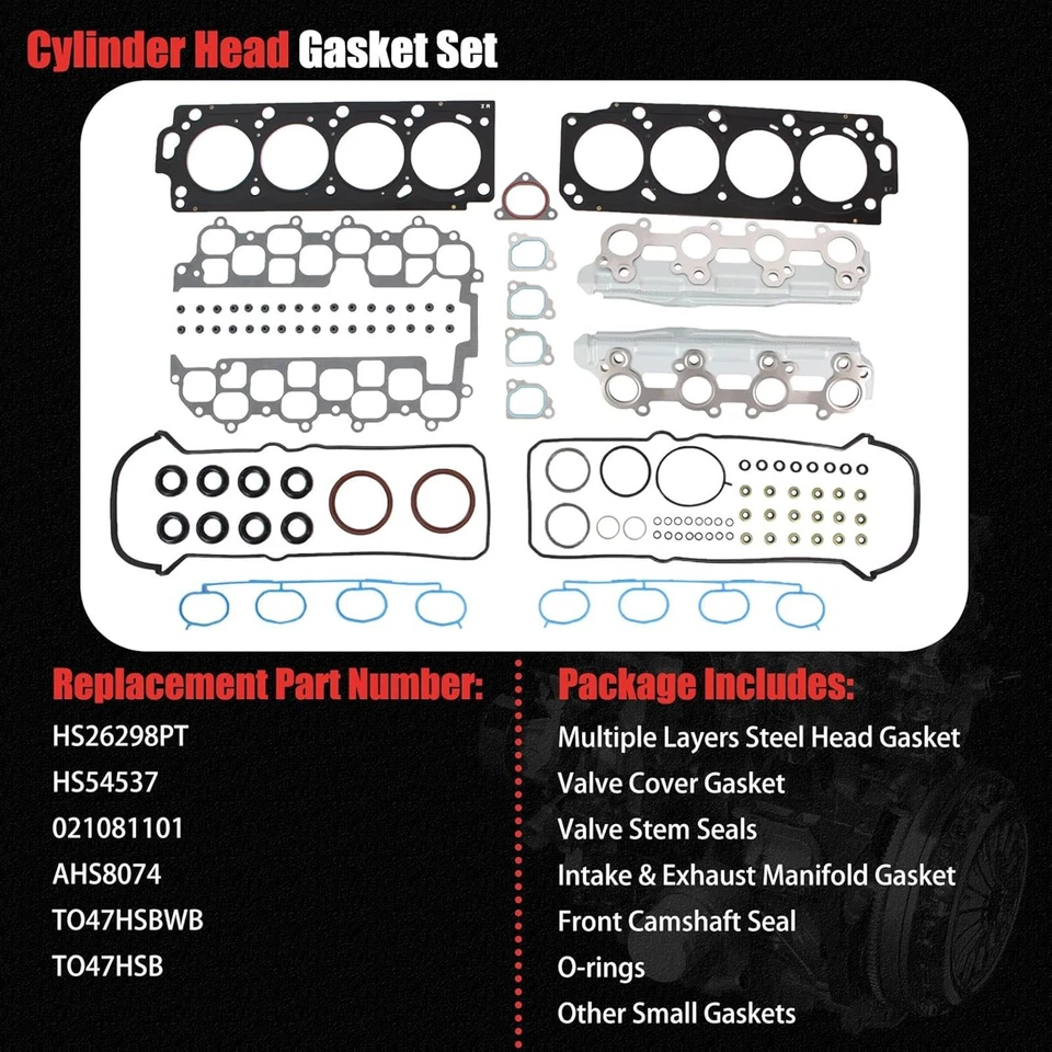 Juego de juntas de culata para 05-09 Toyota 4runner Sequoia Tundra Lexus Gx470 4,7 L 2UZFE Foto 2 de 4
