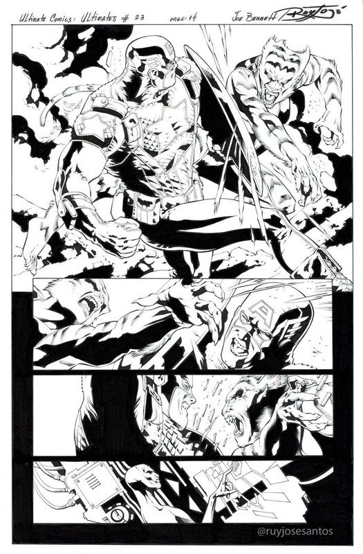 ULTIMATE COMICS THE ULTIMATES 23 pg 14 ULTIMATE TIGRA & VISION 2nd APP VS CAP