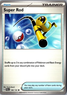 Super Rod 188/193 Common Paldea Evolved Lightly Played Pokemon Card TCG Single