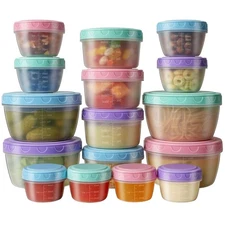32 Pc Freezer Storage Containers w/ Lids - 16 Containers & 16 Lids, Reusable BPA