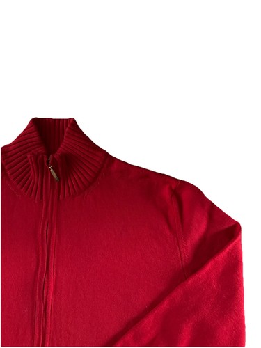 Women’s Burberry London Red Gold Full Zip Cardigan Jumper Size 48. - Picture 5 of 9