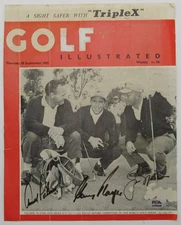 Palmer/Nicklaus/Player Signed 9/20/62 Golf Illustrated Magazine Cover PSA 196511