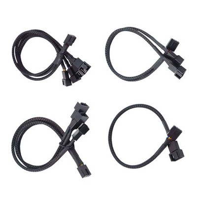 For PC Builds PC Fan Extension 4-pin Cable Adapter Parallel Fan Connection