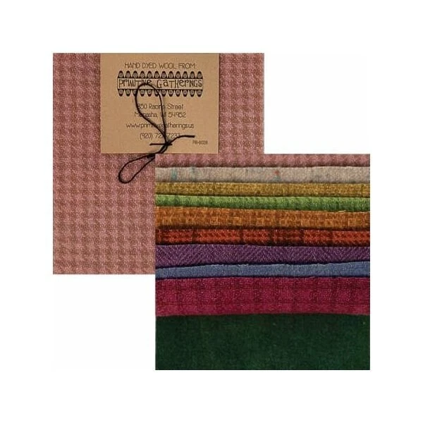 Primitive Gatherings - Pastel Textures Hand Dyed Wool Pri-6028 - Charm Pack - Image 2 of 2