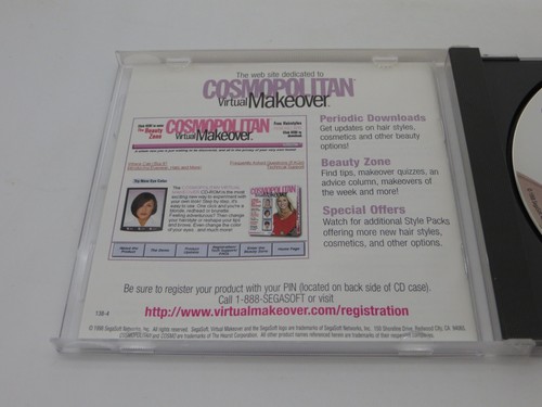 Cosmopolitan Virtual Makeover Style Pack 1 CD (PC / MAC 1998) computer - Picture 2 of 5