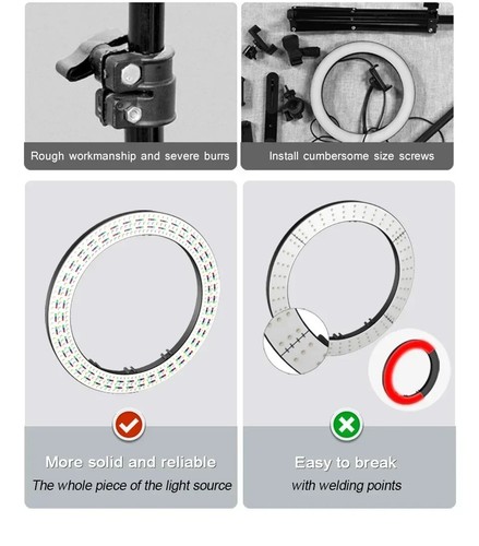 10" Ring Light Tripod Stand Selfie LED Circle Phone Holder Live Stream Makeup - 第 10/20 張圖片