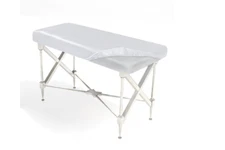 Massage Table Cover Silky Sheets 36"W x 77"L x 7"D Reusable White Washable Satin
