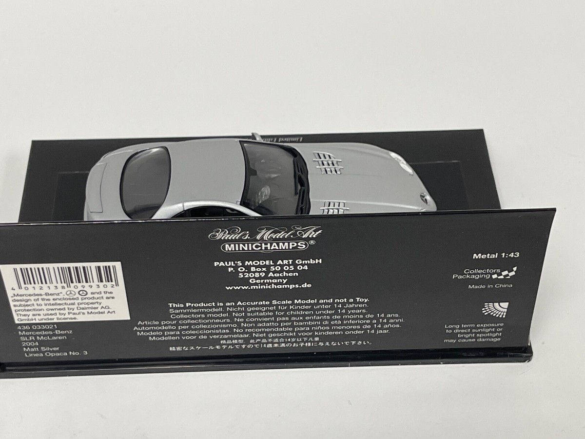 ミニカー Mercedes-Benz SLRMCLAREN 1:43 MINICHAMPS 1/43 Minichamps Mercedes Benz SLR McLaren 2004 Silver 436
