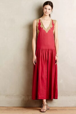 Mes Demoiselles Gold Leaf Maxi Dress Size 40 D40 | eBay Mes Demoiselles Gold Leaf Maxi Dress Size 40 D40 | eBay