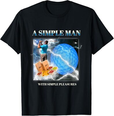 A Simple Man With Simple Pleasures-Funny Golf Mens T-Shirt T-Shirt