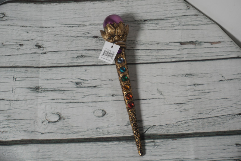 Magic Wand with Chakra Stones and Ball, Cosplay Wand, LARP Wand, Costume Wand