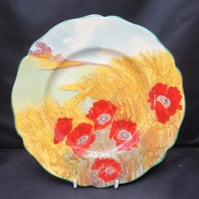 Royal Doulton hand painted Poppies in Cornfield 10.5 " plate D5097, 1934