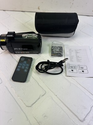 FHD Video Camera 1080p Camcorder Vlogging Camera Kit W/ Remote Controller