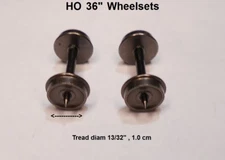 HO Wheels 36" Smooth Back 2 Wheel Sets per unit for trucks 