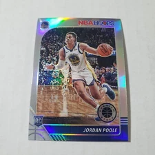 2019-20 NBA Hoops Premium Stock Silver Holo Jordan Poole Rc # 223