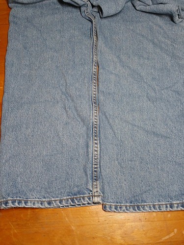 Levis 505 Jeans Mens 36X32 Blue Straight Leg (Non-logo) Red Tab Denim Western - Picture 9 of 11