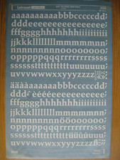 1 x Letraset Kleinbuchstaben PALATINO SEMI BOLD (WEISS) 60pt 15,5mm Blatt 2529 (bb)