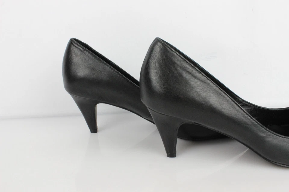 MINELLI Zapatos De Tacón De Cuero Negro T 39 En Estado Nuevo - Imagen 4 de 4