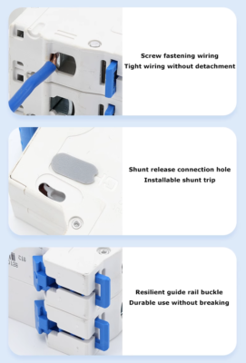 6Pcs NXB-63 2P C16 CHINT Circuit Breaker 2Pole 400V AC Miniature