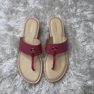 Liz Claiborne Women s Pink LC Lively Cork Wedge Sandals Size 9.5M