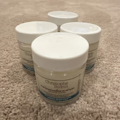 CHRISTOPHER ROBIN CLEANSING PURIFYING SCRUB WITH SEA SALT 2.7 OZ Each LOT OF 4