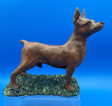 VINTAGE ARTIST SIGNED FIGURINE OF A MINIATURE PINSCHER DOG