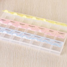 Portable 7 Day Medicine Storage Pill Tablet Organizer Container 21 Slot Case Box