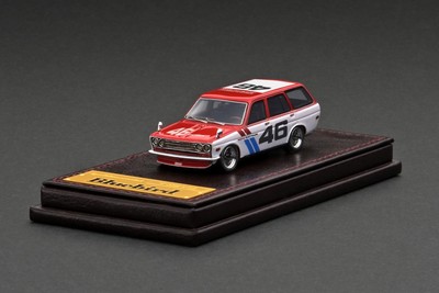 Ignition model IG2929 1/64 Datsun Bluebird 510 Wagen Rot/Weiß Modellauto