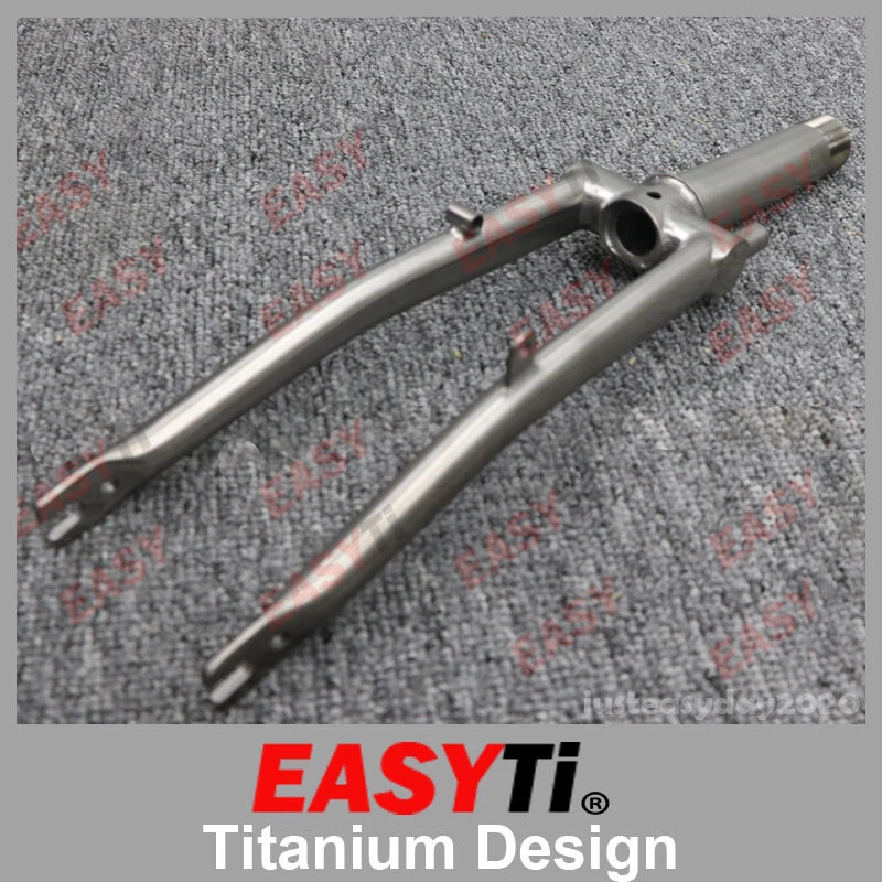 EasyTi Titanium Disc Brake Fork for Brompton Folding Bike frame 1&1/8"-Threaded - Image 3 of 4