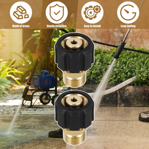 Adaptador de manguera para lavadora a presión 2-10x latón M22 15 mm hembra a M22 14 mm macho temzv - Imagen 6 de 11