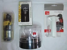 Lot of 4 wine accessories Rabbit Swish, Cork Pops, Wine Country stopper, VacuVin