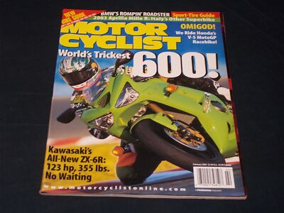 2003 FEBRUARY MOTOR CYCLIST MAGAZINE - WORLD'S TRICKEST 600 FRONT COVER - H 7250
