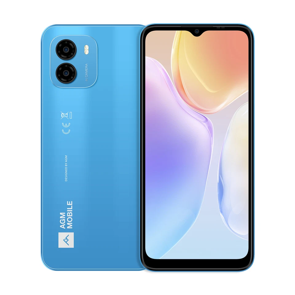 AGM N1 Smartphones Handys Ohne Vertrag 6,52 Zoll 8GB+128GB 4900mAh Dual SIM Blau