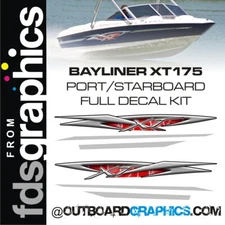 Bayliner XT175 full decal kit - custom colours available