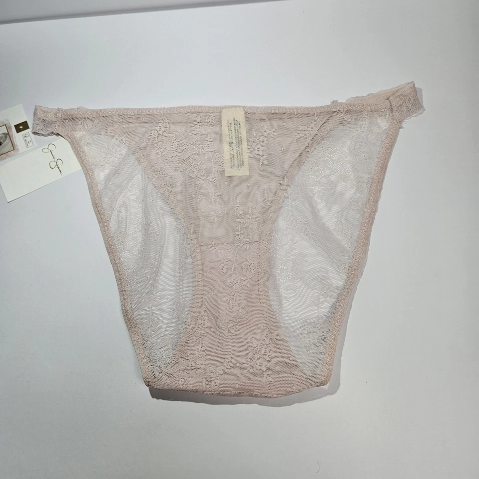 Braguita Jessica Simpson Ultra Coqueta Sexy Floral Color Marfil Transparente Corte Bikini Med. Foto 2 de 4